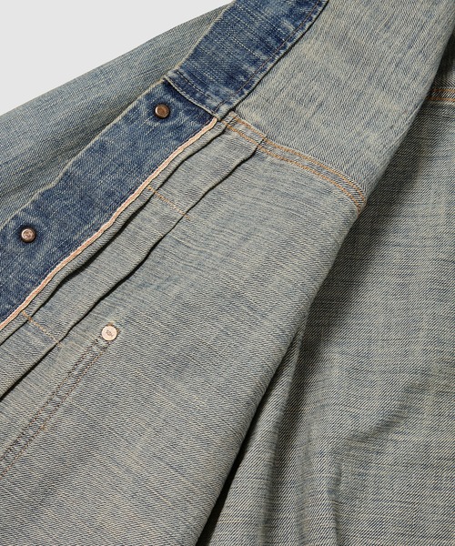 SUGARHILL（シュガーヒル）の「FADED MODERN DENIM JACKET（デニムジャケット・メンズ・インディゴブルー・1/2）」の9枚目の写真