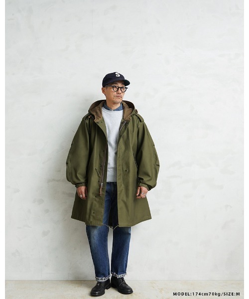 MILITARY（ミリタリー）の「WAIPER.inc 米軍 初期型 M-51 フィッシュテールパーカー コットンサテンモデル（モッズコート・メンズ・オリーブ/ブラック・M/XS/S/L）」の9枚目の写真