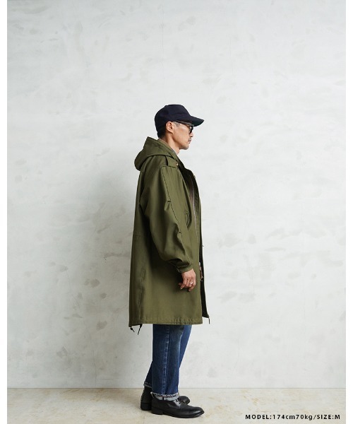 MILITARY（ミリタリー）の「WAIPER.inc 米軍 初期型 M-51 フィッシュテールパーカー コットンサテンモデル（モッズコート・メンズ・オリーブ/ブラック・M/XS/S/L）」の10枚目の写真