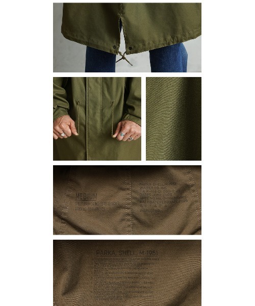 MILITARY（ミリタリー）の「WAIPER.inc 米軍 初期型 M-51 フィッシュテールパーカー コットンサテンモデル（モッズコート・メンズ・オリーブ/ブラック・M/XS/S/L）」の17枚目の写真