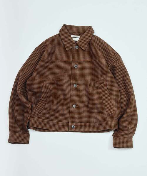 JOURNAL STANDARD relume(ジャーナルスタンダード レリューム)の「European Flax / ヨーロピアン フラックス トラッカー シャツ ブルゾン(その他アウター・メンズ・ブラウン系その他/ブラック/ブルー系その他/ベージュ・MEDIUM/LARGE)」の2枚目の写真