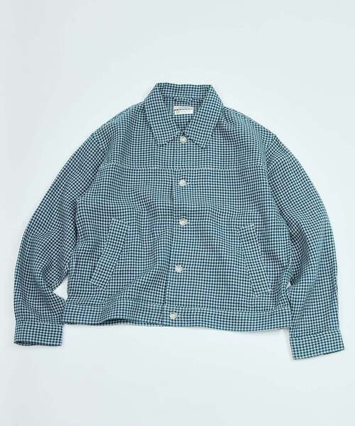 JOURNAL STANDARD relume(ジャーナルスタンダード レリューム)の「European Flax / ヨーロピアン フラックス トラッカー シャツ ブルゾン(その他アウター・メンズ・ブラウン系その他/ブラック/ブルー系その他/ベージュ・MEDIUM/LARGE)」の4枚目の写真