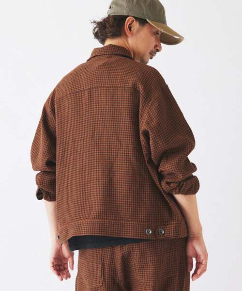 JOURNAL STANDARD relume(ジャーナルスタンダード レリューム)の「European Flax / ヨーロピアン フラックス トラッカー シャツ ブルゾン(その他アウター・メンズ・ブラウン系その他/ブラック/ブルー系その他/ベージュ・MEDIUM/LARGE)」の12枚目の写真