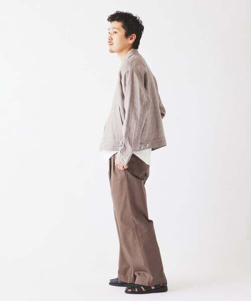 JOURNAL STANDARD relume(ジャーナルスタンダード レリューム)の「European Flax / ヨーロピアン フラックス トラッカー シャツ ブルゾン(その他アウター・メンズ・ブラウン系その他/ブラック/ブルー系その他/ベージュ・MEDIUM/LARGE)」の14枚目の写真