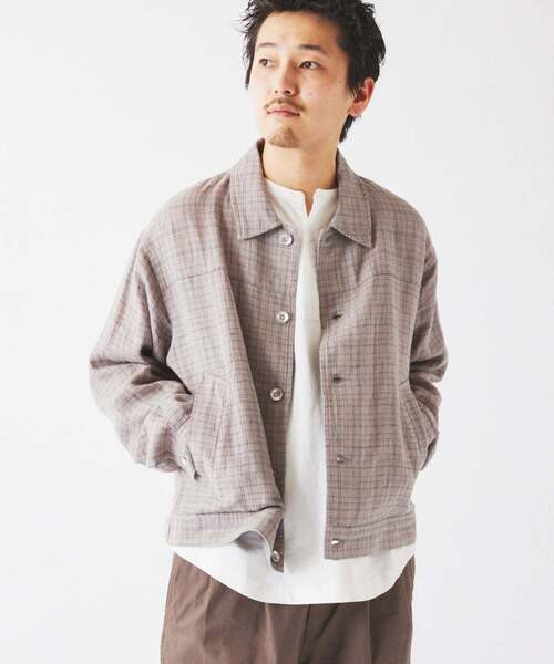 JOURNAL STANDARD relume(ジャーナルスタンダード レリューム)の「European Flax / ヨーロピアン フラックス トラッカー シャツ ブルゾン(その他アウター・メンズ・ブラウン系その他/ブラック/ブルー系その他/ベージュ・MEDIUM/LARGE)」の17枚目の写真