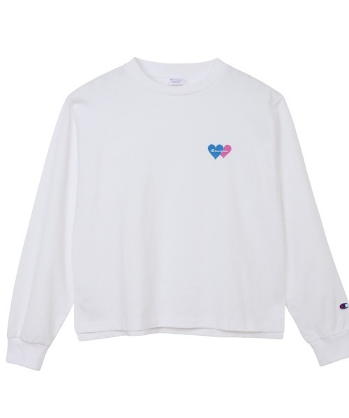 Champion(チャンピオン)の「チャンピオン LONG SLEEVE T-SHIRT(Tシャツ/カットソー・レディース・チャコールグレー/ホワイト・M/L)」の1枚目の写真