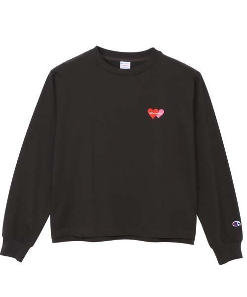 Champion(チャンピオン)の「チャンピオン LONG SLEEVE T-SHIRT(Tシャツ/カットソー・レディース・チャコールグレー/ホワイト・M/L)」の2枚目の写真