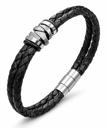 MARK-4（マーク4）の「LAYERED LEATHER (ROCK)（ブレスレット）」