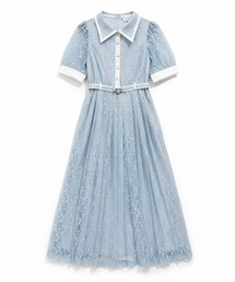 REDYAZEL（レディアゼル）の「レースバイカラープリーツロングワンピース（ワンピース）」