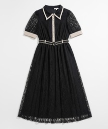 REDYAZEL（レディアゼル）の「レースバイカラープリーツロングワンピース（ワンピース）」