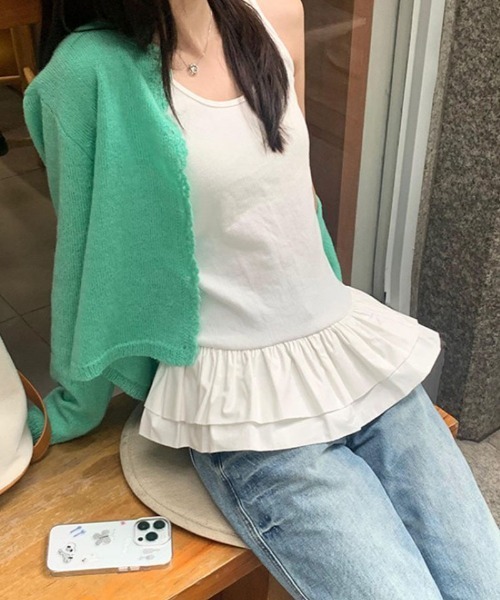 Ritzy(リッツィー)の「フリル キャミソール(キャミソール・レディース・ホワイト・L/M/S)」の4枚目の写真