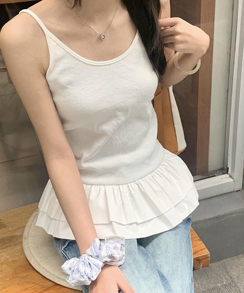 Ritzy(リッツィー)の「フリル キャミソール(キャミソール・レディース・ホワイト・L/M/S)」の15枚目の写真