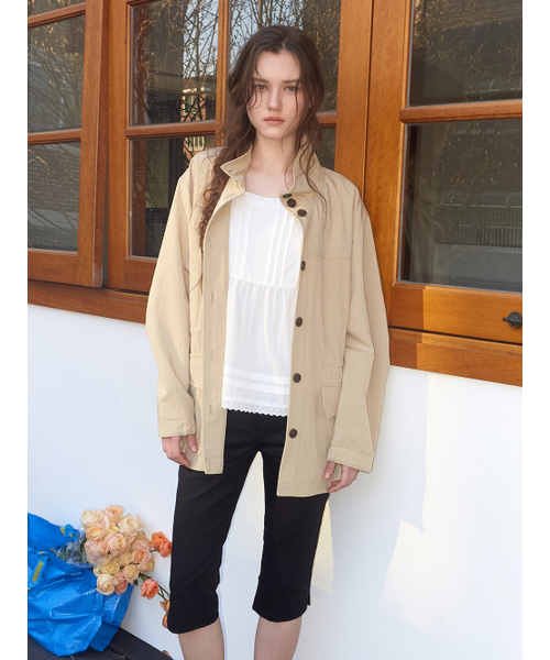 ETMON（エトモン）の「Drawstring Half Jacket, Beige（その他アウター・レディース・その他・F）」の3枚目の写真