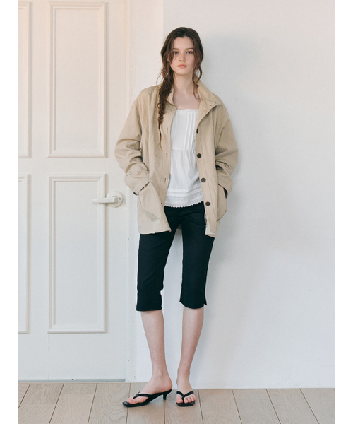 ETMON（エトモン）の「Drawstring Half Jacket, Beige（その他アウター・レディース・その他・F）」の4枚目の写真