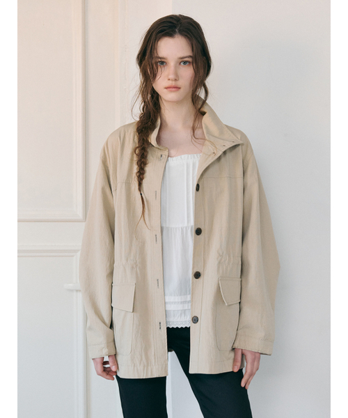 ETMON（エトモン）の「Drawstring Half Jacket, Beige（その他アウター・レディース・その他・F）」の5枚目の写真