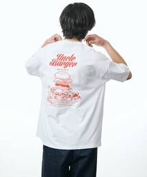 限定展開 ビッグシルエット バックプリント クルーネック Tシャツ 　Uncle Burger