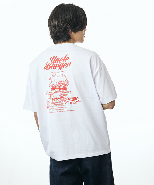セール】限定展開 ビッグシルエット バックプリント クルーネック T