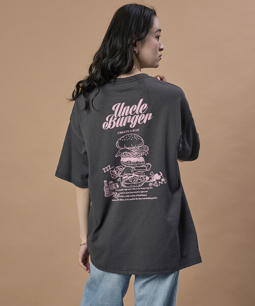 セール】限定展開 ビッグシルエット バックプリント クルーネック T