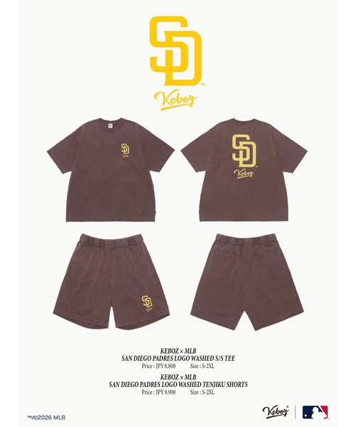 KEBOZ(ケボズ)の「KEBOZ × MLB SAN DIEGO PADRES LOGO WASHED TENJIKU SHORTS(その他パンツ・メンズ・ブラウン・2XL/XL/L/M/S)」の9枚目の写真