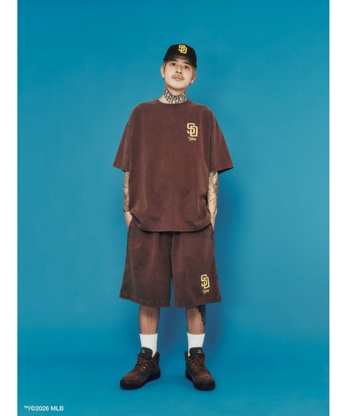 KEBOZ(ケボズ)の「KEBOZ × MLB SAN DIEGO PADRES LOGO WASHED TENJIKU SHORTS(その他パンツ・メンズ・ブラウン・2XL/XL/L/M/S)」の6枚目の写真