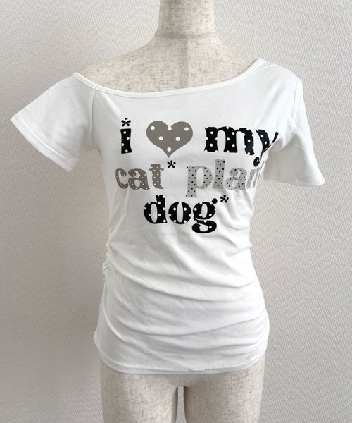 SHEENA(シーナ)の「ドットロゴプリントワンショルコンパクトTシャツ(Tシャツ/カットソー・レディース・ホワイト・M)」の15枚目の写真