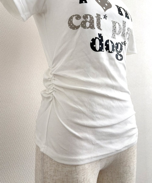 SHEENA(シーナ)の「ドットロゴプリントワンショルコンパクトTシャツ(Tシャツ/カットソー・レディース・ホワイト・M)」の18枚目の写真