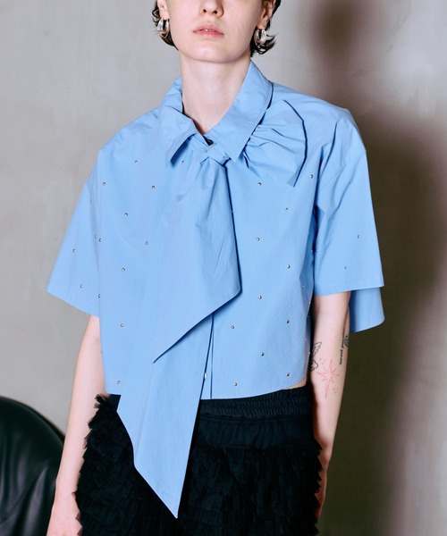 ボウタイ BOW TIE トップス RIM.ARK（リムアーク）の「Bow tie tops ボウタイトップス（シャツ
