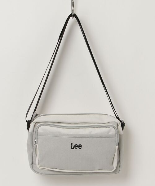 Lee（リー）の「LEE帆布ｽｸｴｱｼｮﾙﾀﾞｰ（ショルダーバッグ・メンズ・ブラック/グレー・FREE）」の2枚目の写真