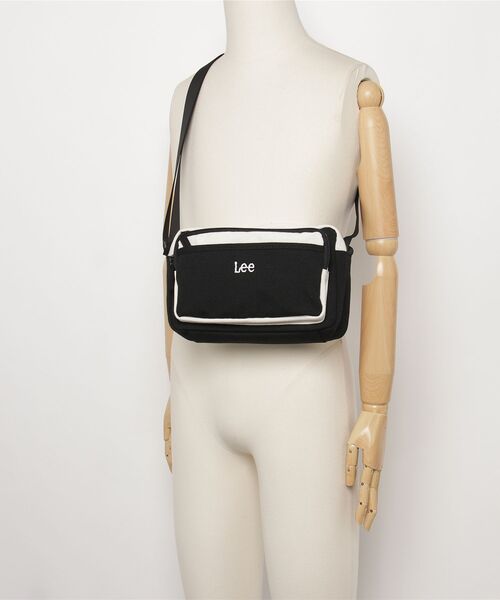 Lee（リー）の「LEE帆布ｽｸｴｱｼｮﾙﾀﾞｰ（ショルダーバッグ・メンズ・ブラック/グレー・FREE）」の6枚目の写真