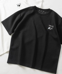 JOHN'S CLOSET（ジョンズクローゼット）の「【31】アソートデザインワンポイント刺しゅう半袖ポンチTシャツ ハチワレ/クロネコ/オバケ（Tシャツ/カットソー）」
