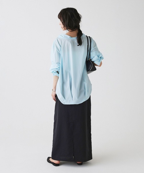 BABYLONE(バビロン)の「【多機能素材】ボトルネックブラウス(シャツ/ブラウス・レディース・ベージュ/サックスブルー/ホワイト・フリー)」の12枚目の写真