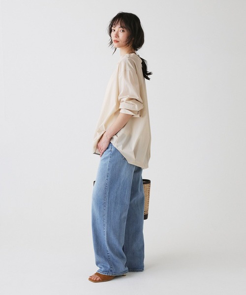 BABYLONE(バビロン)の「【多機能素材】ボトルネックブラウス(シャツ/ブラウス・レディース・ベージュ/サックスブルー/ホワイト・フリー)」の16枚目の写真
