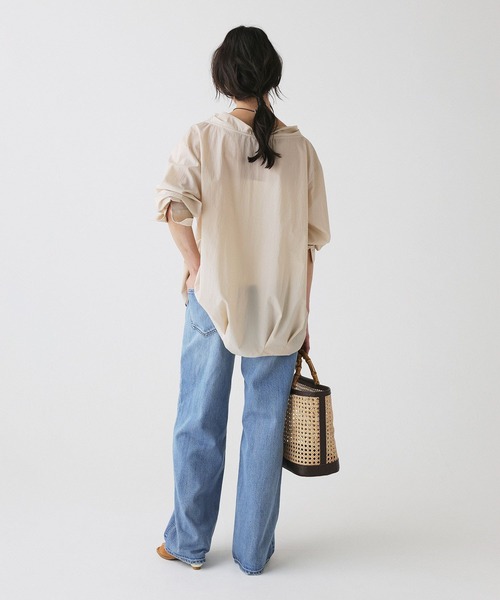 BABYLONE(バビロン)の「【多機能素材】ボトルネックブラウス(シャツ/ブラウス・レディース・ベージュ/サックスブルー/ホワイト・フリー)」の17枚目の写真