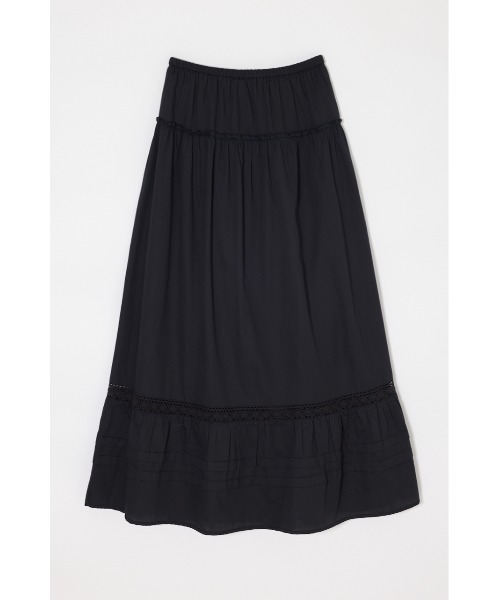 MOUSSY(マウジー)の「PIN TUCK マキシスカート(スカート・レディース・ホワイト/ブラック・1/2)」の3枚目の写真