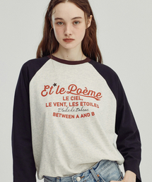 Between A and B（ビトウィーンエイアンドビー）の「ヴィンテージクラックレグランスリーブTシャツ[ブラック]（Tシャツ/カットソー）」