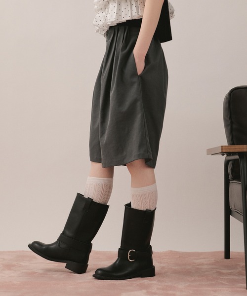 loin nuit(ロワンニュイ)の「half pants / ハーフパンツ(その他パンツ・レディース・ライトピンク/グレー・FREE)」の6枚目の写真