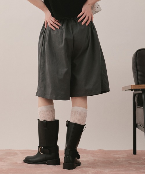 loin nuit(ロワンニュイ)の「half pants / ハーフパンツ(その他パンツ・レディース・ライトピンク/グレー・FREE)」の7枚目の写真