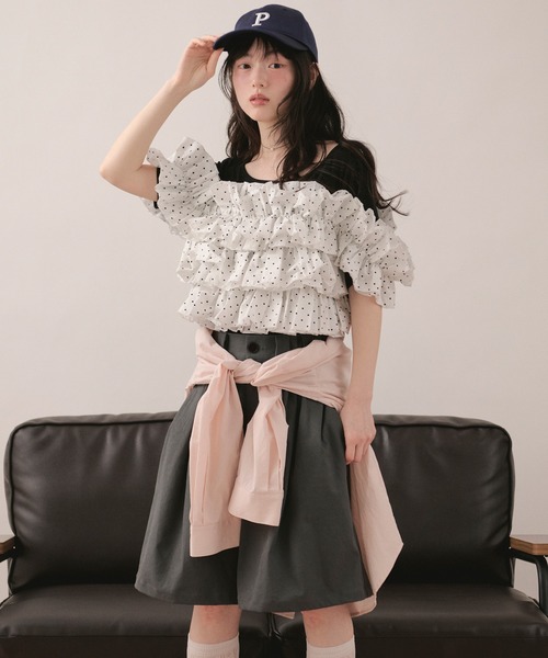loin nuit(ロワンニュイ)の「half pants / ハーフパンツ(その他パンツ・レディース・ライトピンク/グレー・FREE)」の10枚目の写真