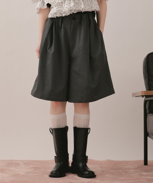 loin nuit(ロワンニュイ)の「half pants / ハーフパンツ(その他パンツ・レディース・ライトピンク/グレー・FREE)」の4枚目の写真