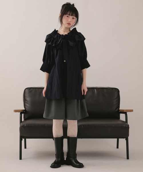 loin nuit(ロワンニュイ)の「half pants / ハーフパンツ(その他パンツ・レディース・ライトピンク/グレー・FREE)」の16枚目の写真