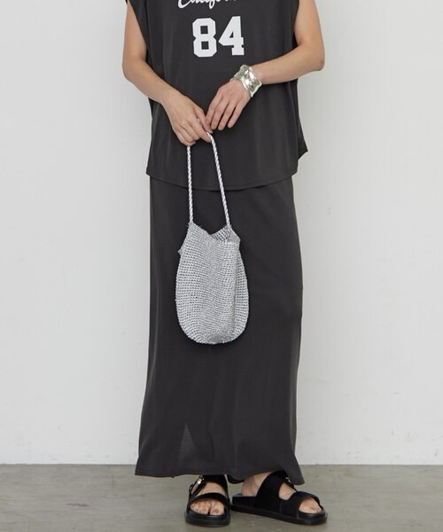 GALENA（LOUNGEDRESS）（ガレナ）の「【GALENA/ガレナ】バケツショルダーバッグ（ショルダーバッグ・レディース・シルバー/ブラウン/レッド/ベージュ・FREE）」の5枚目の写真
