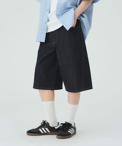 BEAMS HEART(ビームスハート)の「【7/9値下げ】デニムライク カーブバギー ショートパンツ(その他パンツ・メンズ・ブラック/ネイビー・MEDIUM/LARGE/SMALL)」の17枚目の写真