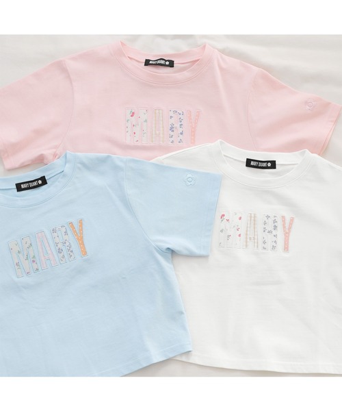マリークワント　ロゴプリントカットソー　ホワイト MARY QUANT（マリークヮント） tシャツ マリークワント エンボス