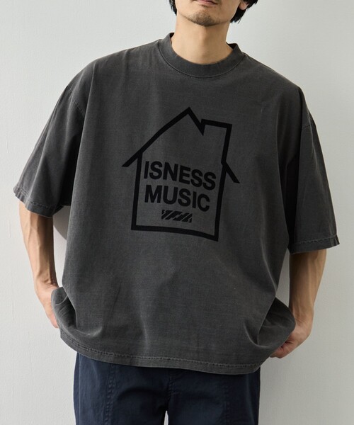 is-ness（イズネス）の「【is-ness/イズネス】LOGO T-SHIRT（Tシャツ/カットソー・メンズ・ブラック/グレー/ホワイト・L/M）」の3枚目の写真