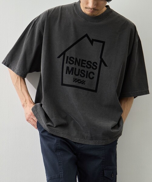 is-ness（イズネス）の「【is-ness/イズネス】LOGO T-SHIRT（Tシャツ/カットソー・メンズ・ブラック/グレー/ホワイト・L/M）」の4枚目の写真
