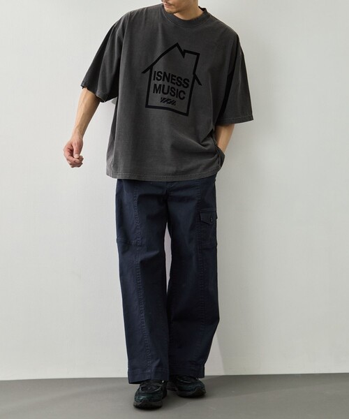 is-ness（イズネス）の「【is-ness/イズネス】LOGO T-SHIRT（Tシャツ/カットソー・メンズ・ブラック/グレー/ホワイト・L/M）」の7枚目の写真