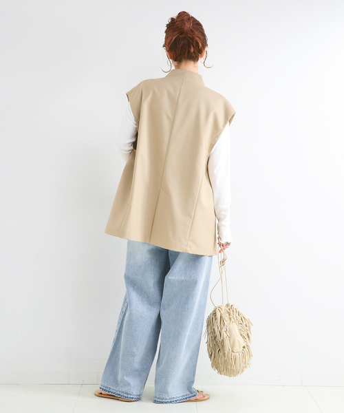Simplicite(サンプリシテ)の「《追加》ウォッシャブル / DU JOUR / デュ ジュール PEG TUCK JEAN(デニムパンツ・レディース・サックスブルー/ブルー系その他・34/36/38)」の15枚目の写真