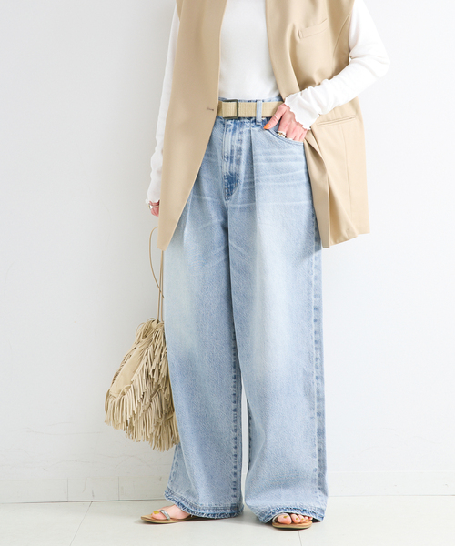 Simplicite(サンプリシテ)の「《追加》ウォッシャブル / DU JOUR / デュ ジュール PEG TUCK JEAN(デニムパンツ・レディース・サックスブルー/ブルー系その他・34/36/38)」の17枚目の写真