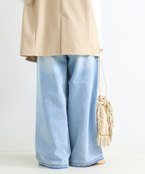 Simplicite(サンプリシテ)の「《追加》ウォッシャブル / DU JOUR / デュ ジュール PEG TUCK JEAN(デニムパンツ・レディース・サックスブルー/ブルー系その他・34/36/38)」の20枚目の写真