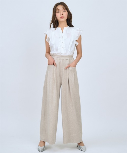 AND COUTURE(アンドクチュール)の「カットツイルポケットタックパンツ(その他パンツ・レディース・ベージュ/ライトグレー/ブラック・FREE)」の14枚目の写真